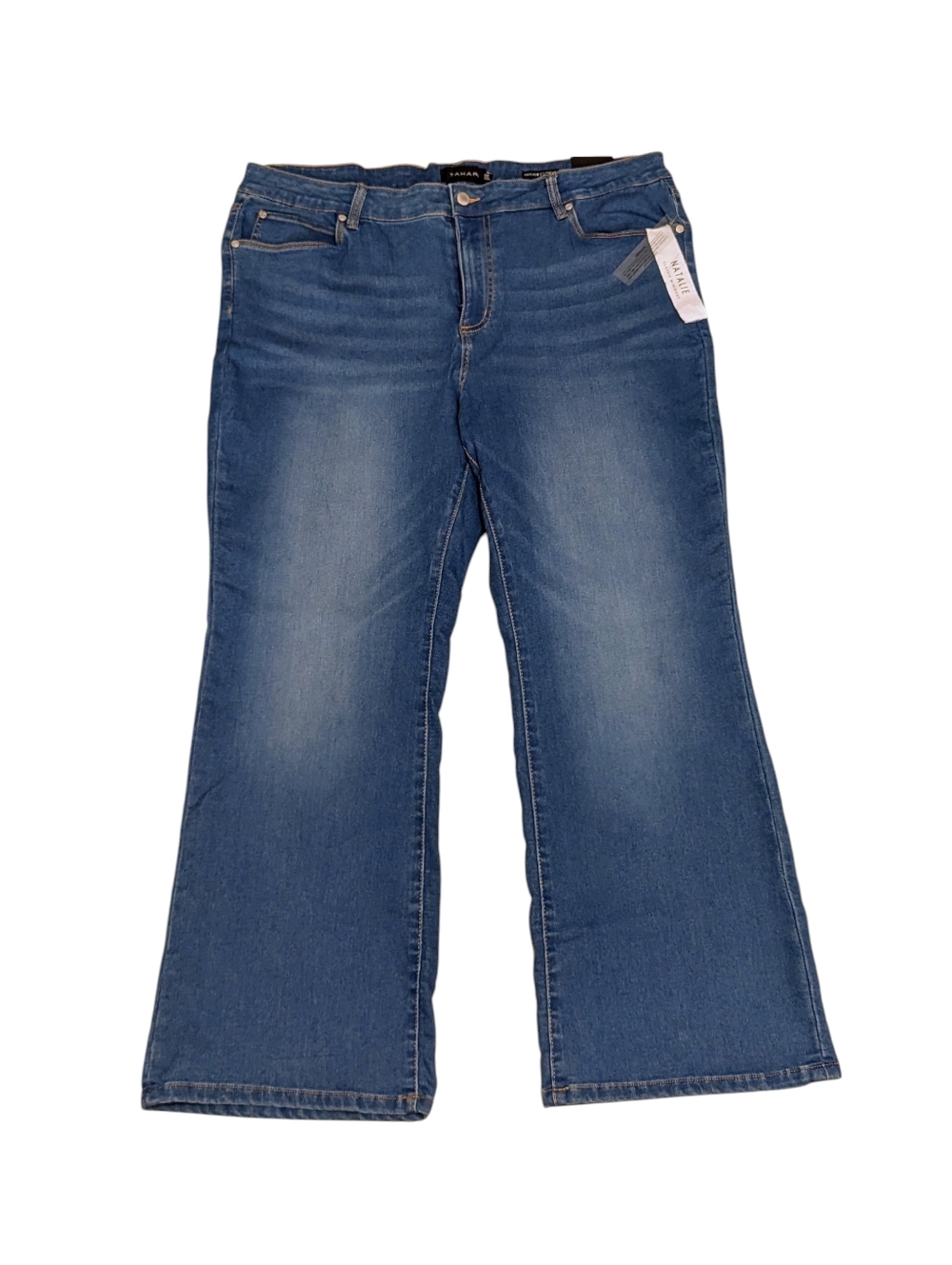 Tahari Natalie Classic Miniboot Premium Knit Denim Jeans - Size 20W
